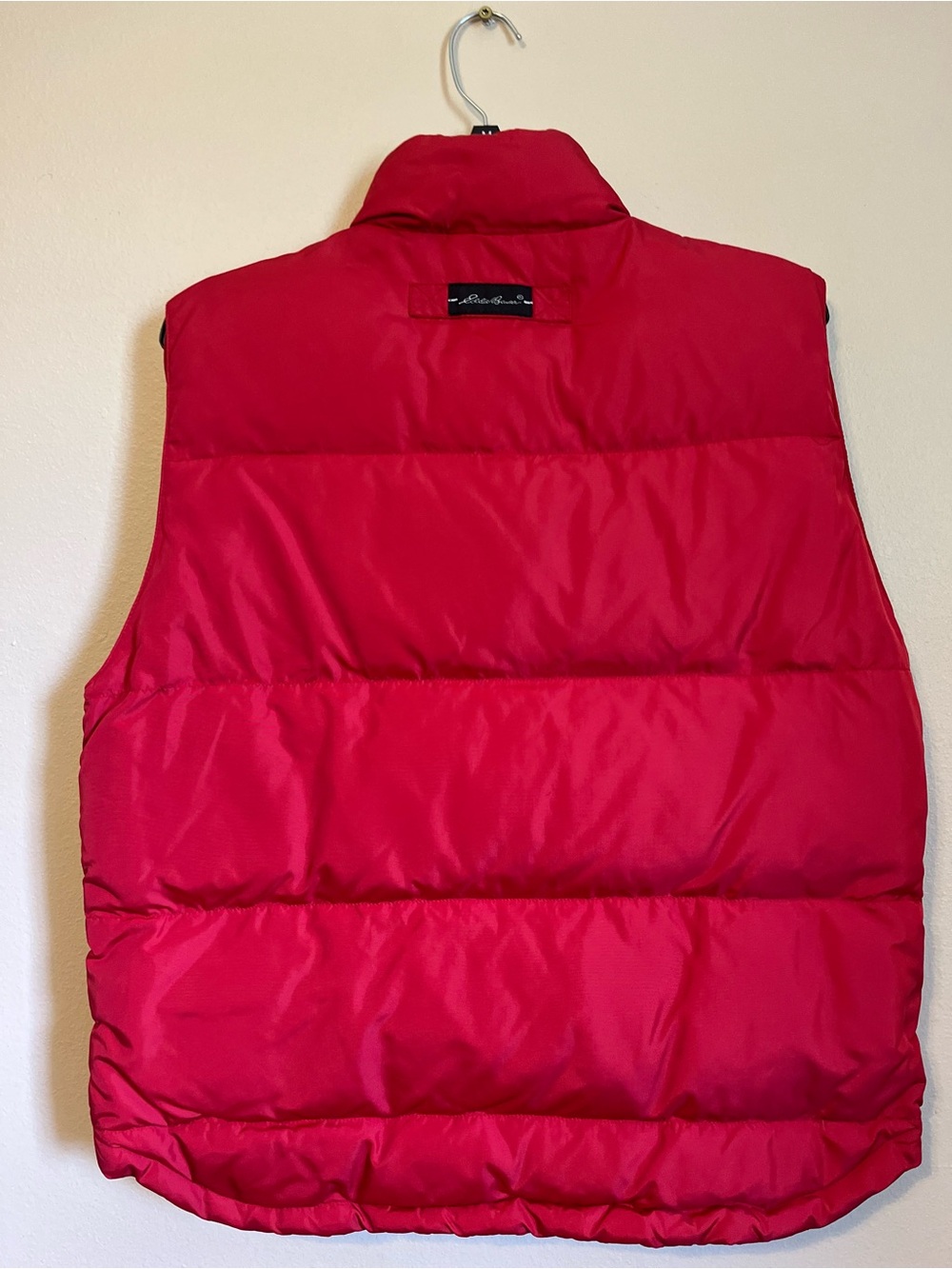 Eddie Bauer Red Puffer Goose  Down Vest - Picture 2 of 14